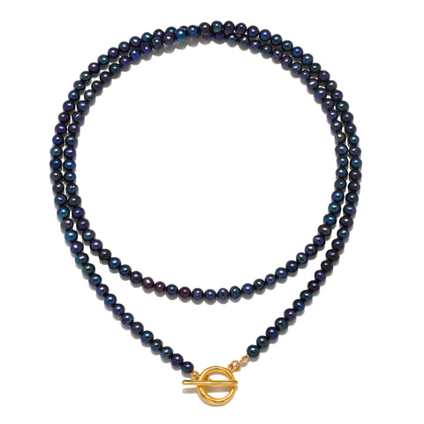 Convertible Blue Pearl Necklace