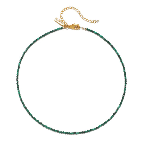 Faceted Malachite Necklace - 16"