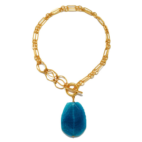 Agnes convertible Necklace- Blue