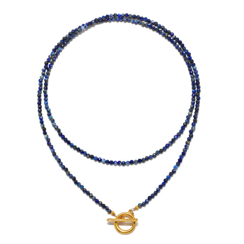 Lapis Convertible Beaded Necklace