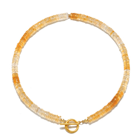 Citrine Beaded Necklace