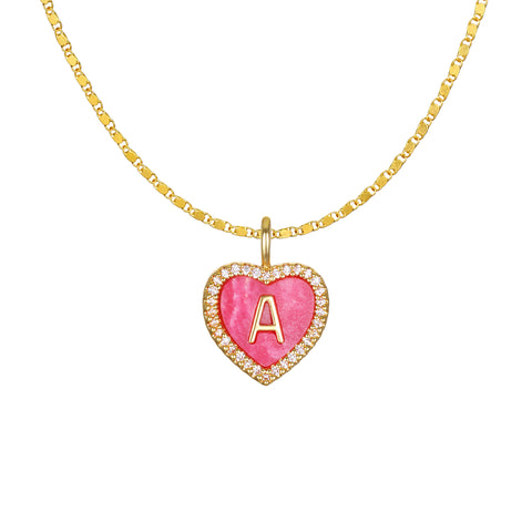 Cami Heart Initial Necklace